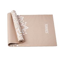 Купить коврик для йоги torres relax 4, yl12224p, толщина 4 мм, пвх, пудровый по низким ценам в интернет-магазине tovarysam.ru  в Самаре.