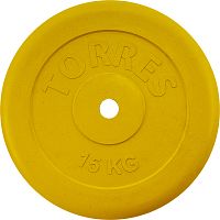 Купить диск обрезиненный torres pl504215, вес 15кг., диаметр 26мм. по низким ценам в интернет-магазине tovarysam.ru  в Самаре.