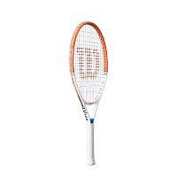 Купить ракетка для  wilson roland garros elite 21, wr193610h, для дет.5-6лет,алюм.,со струн, оранжево-белый по низким ценам в интернет-магазине tovarysam.ru  в Самаре.