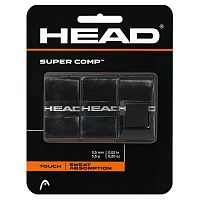 Купить овергрип head super comp, 285088-bk, 0.5 мм, 3 шт,черный по низким ценам в интернет-магазине tovarysam.ru  в Самаре.