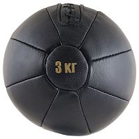 Купить медбол fs№3000, 3кг., натуральная кожа, диаметр 20см. по низким ценам в интернет-магазине tovarysam.ru  в Самаре.