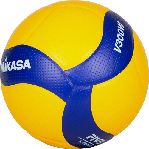 Купить мяч волейбольный mikasa v300w, fivb approved,желто-синий по низким ценам в интернет-магазине tovarysam.ru  в Самаре. фото 2