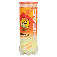Купить мяч теннисный детский head stage 2 orange, 578423,уп.3 шт, фетр,нат.резина,желто-оранжевый по низким ценам в интернет-магазине tovarysam.ru  в Самаре.