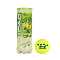 Купить мяч теннисный детский head stage 1 green, 578413,уп.3 шт, фетр,нат.резина,желто-зеленый по низким ценам в интернет-магазине tovarysam.ru  в Самаре.