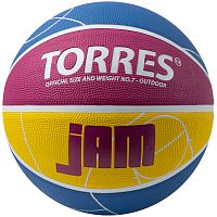 Купить мяч баскетбольный torres jam b023127, размер 7 по низким ценам в интернет-магазине tovarysam.ru  в Самаре.