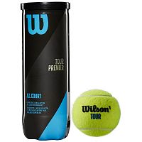 Купить мяч теннисный wilson tour premier all court, wrt109400, одобр.itf, фетр, нат.резина,. уп.3 шт по низким ценам в интернет-магазине tovarysam.ru  в Самаре.