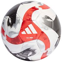 Купить мяч футбольный adidas tiro pro ht2428, р.5, fifa pro, 32 пан., пу, термосшивка, бело-красный по низким ценам в интернет-магазине tovarysam.ru  в Самаре.