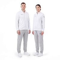 Купить костюм спортивный mikasa mt537/530-022-l, р.l, бело-серый по низким ценам в интернет-магазине tovarysam.ru  в Самаре.