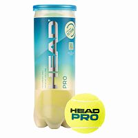 Купить мяч для большого тенниса head pro 3b, упаковка 3 мяча, itf,571603,желтый по низким ценам в интернет-магазине tovarysam.ru  в Самаре.